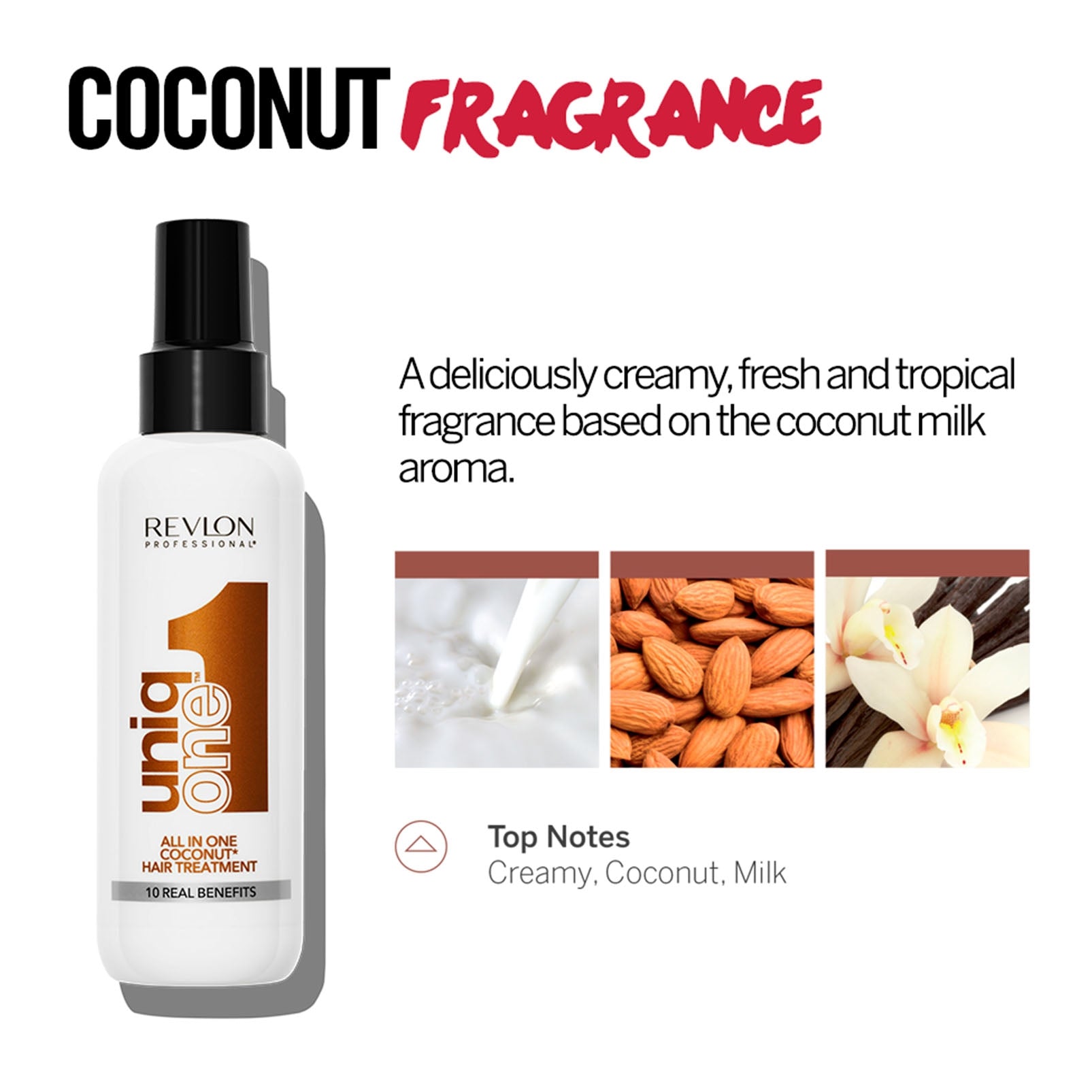 UniqONE™ Repair Hair Spray Leave-In Treatment - 150ml - "All-in-One" 10 Benefits Hair Serum - Coconut Fragrance