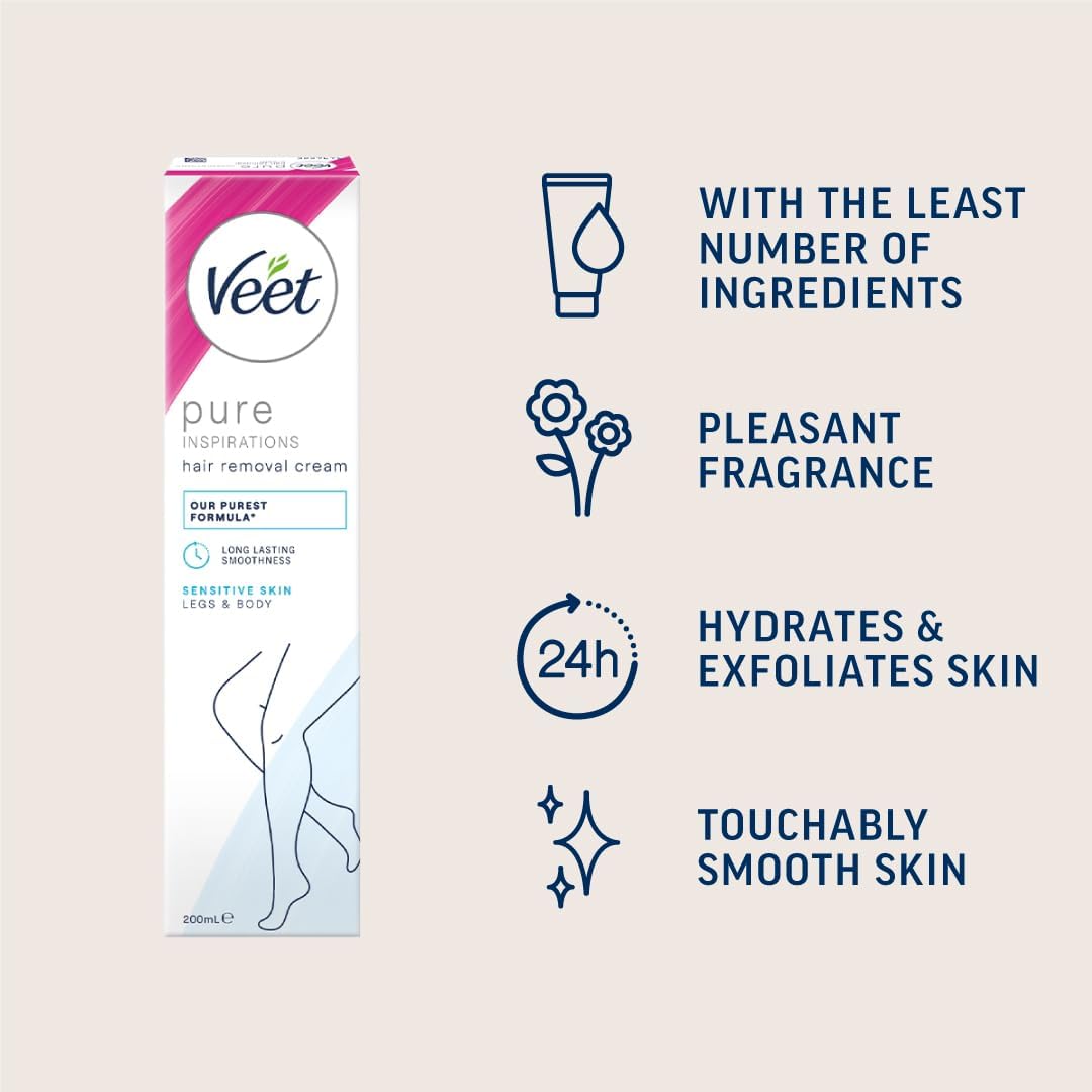 Veet Pure Inspirations Hair Removal Cream Sensitive Skin