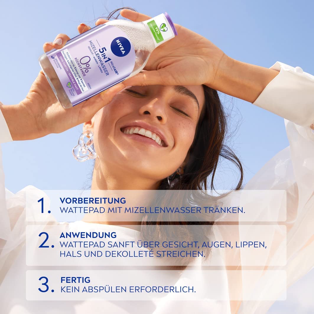 Nivea Micellair 5 in 1 Mizellenwasser Sensible Haut Micellar Water