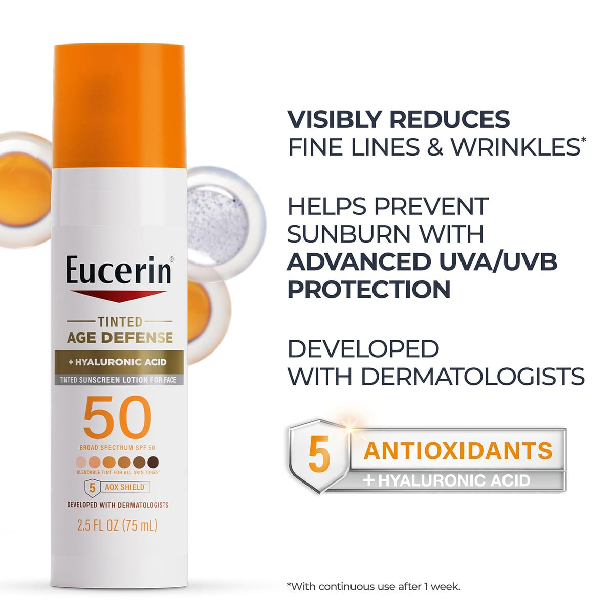 Eucerin Tinted Age Defense Face Sunscreen SPF 50