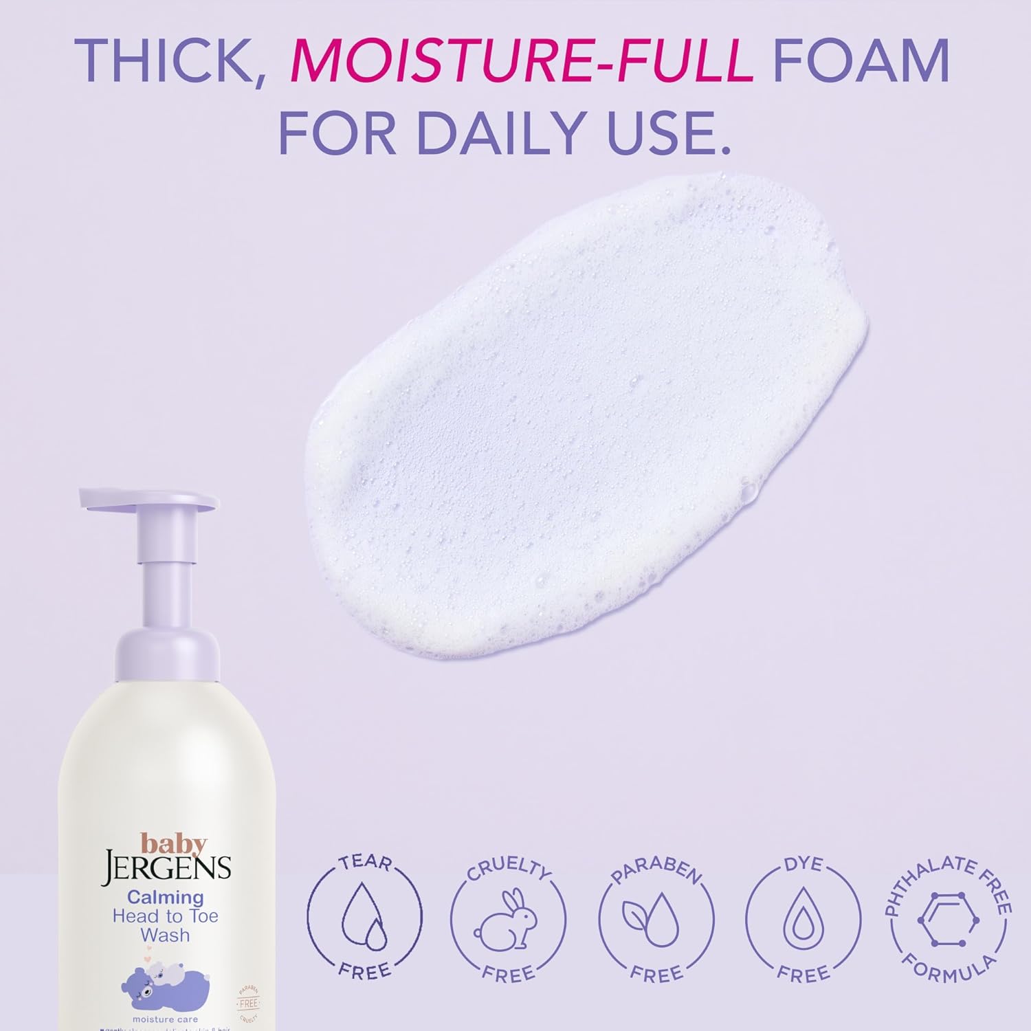 Jergens Baby Calming Head to Toe Foaming Wash