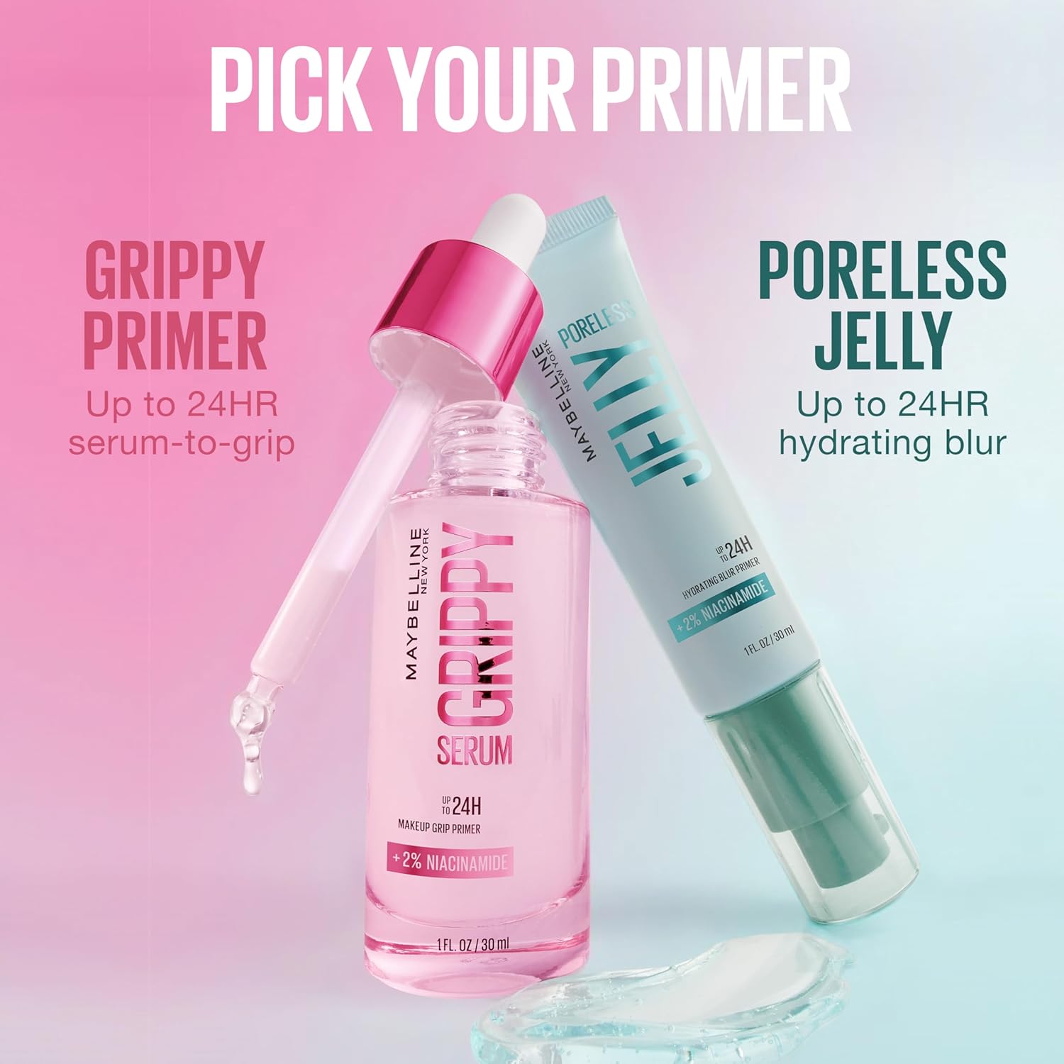 Maybelline Poreless Jelly Hydrating Blur Face Primer with Niacinamide