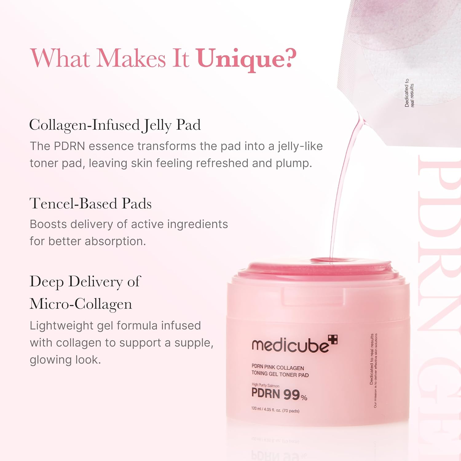 Medicube PDRN Pink Collagen Toning Gel Toner Pad