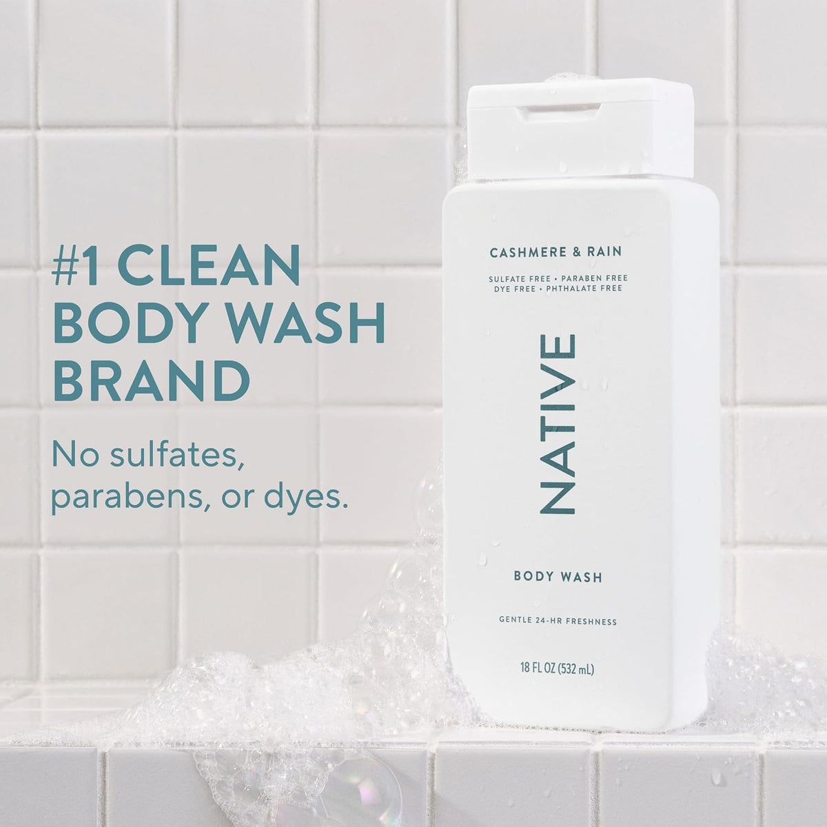 Native Body Wash Cashmere & Rain Sulfate Free