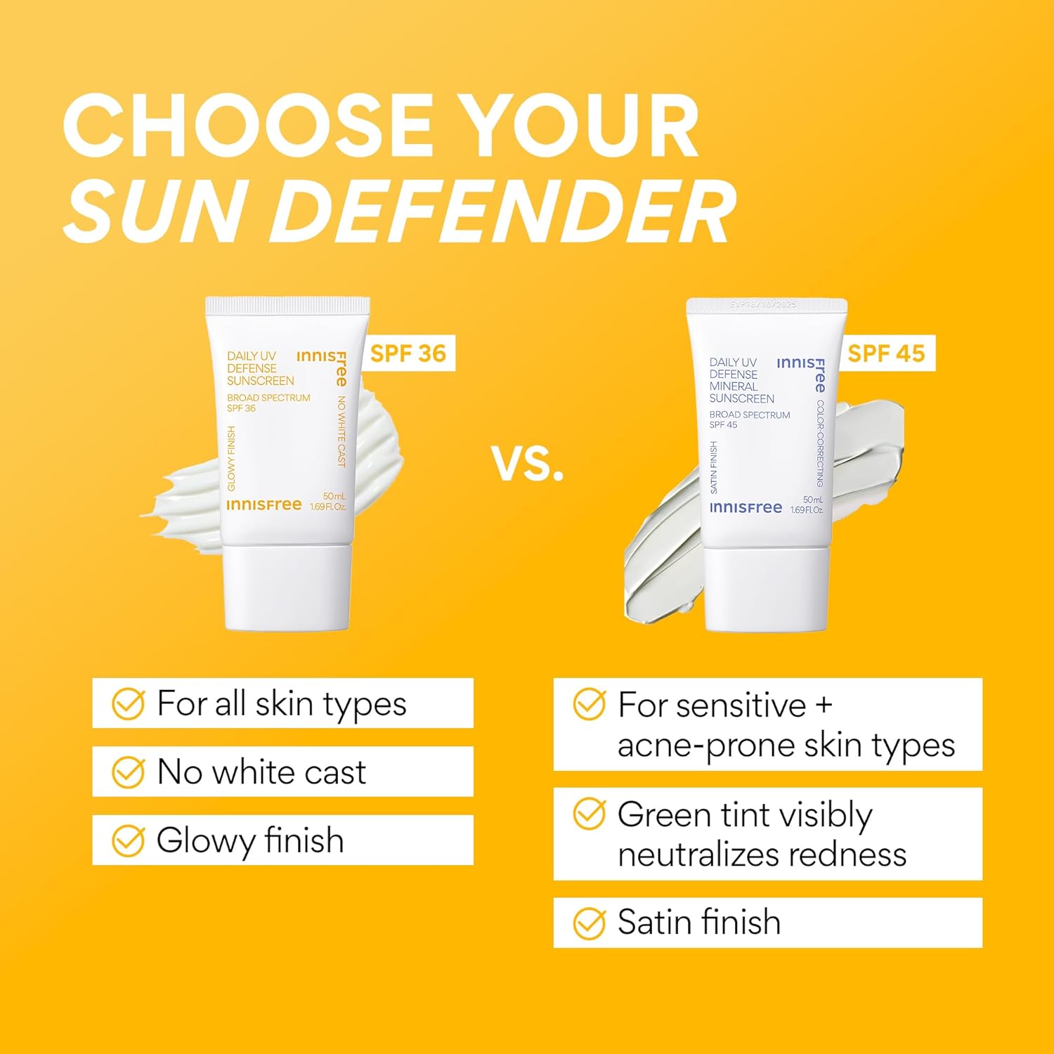 Innisfree Daily UV Defense Mineral Sunscreen SPF 45