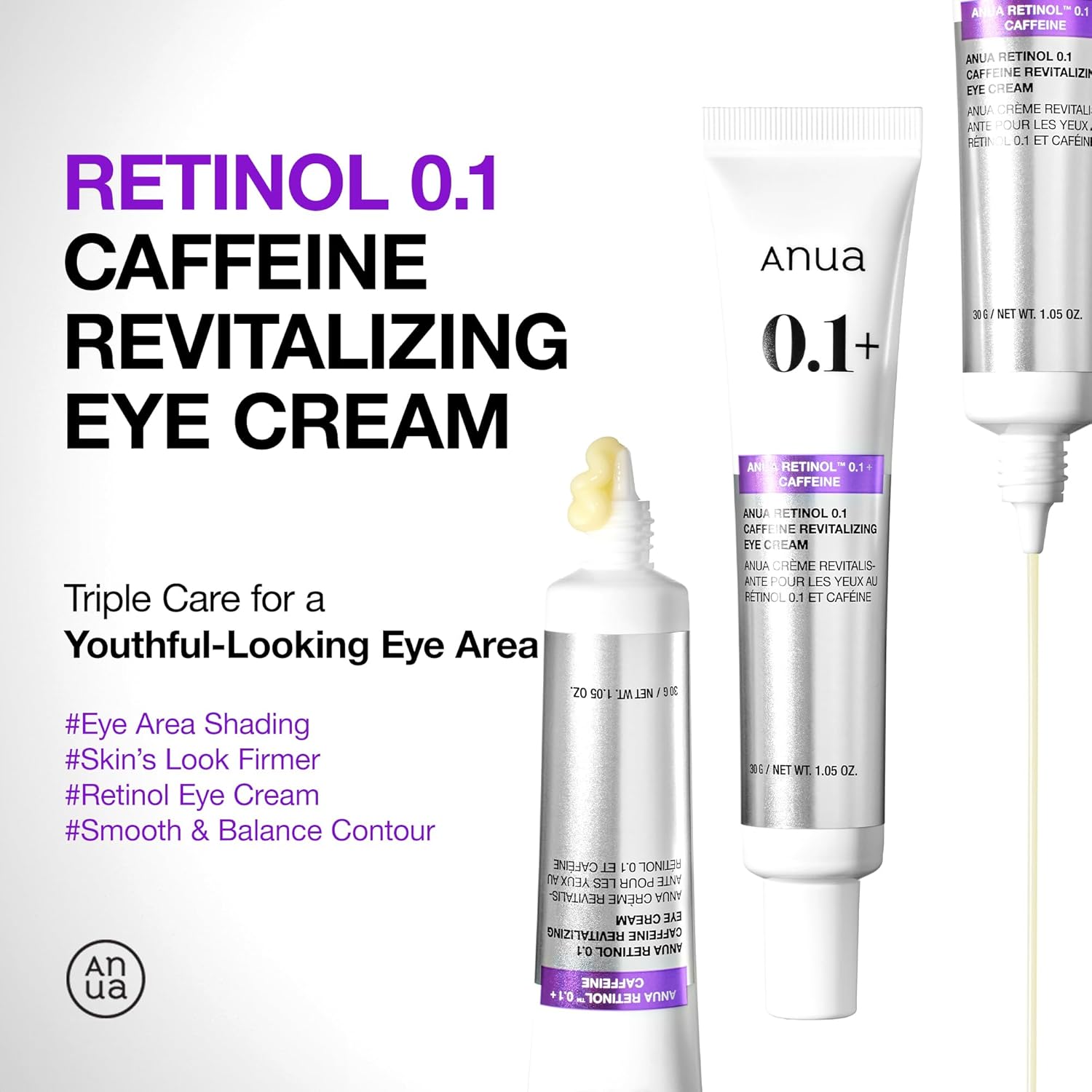 Anua Retinol 0.1 Caffeine Revitalizing Eye Cream