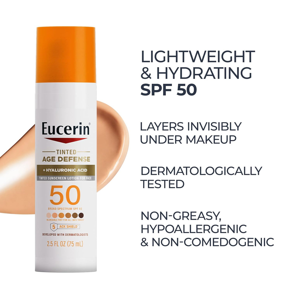 Eucerin Tinted Age Defense Face Sunscreen SPF 50