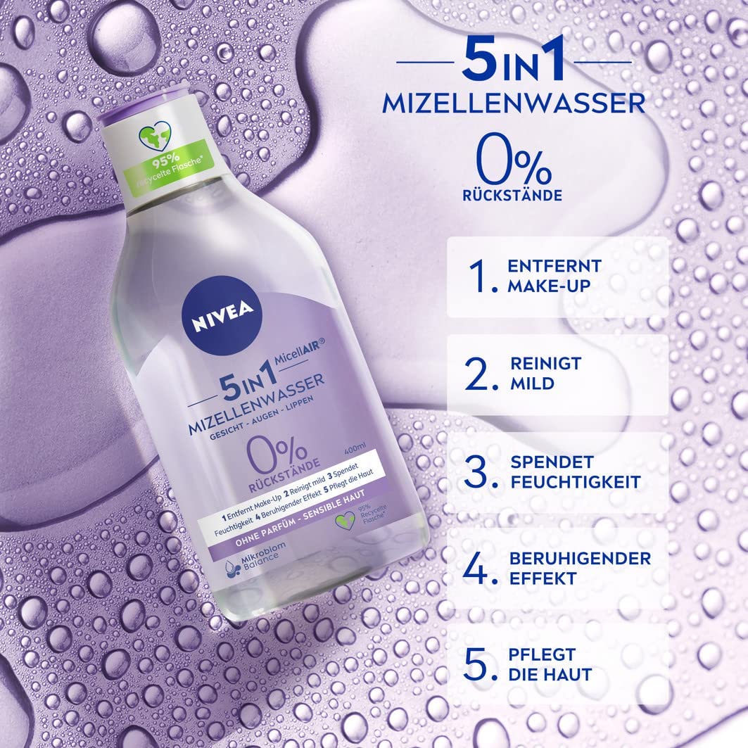 Nivea Micellair 5 in 1 Mizellenwasser Sensible Haut Micellar Water