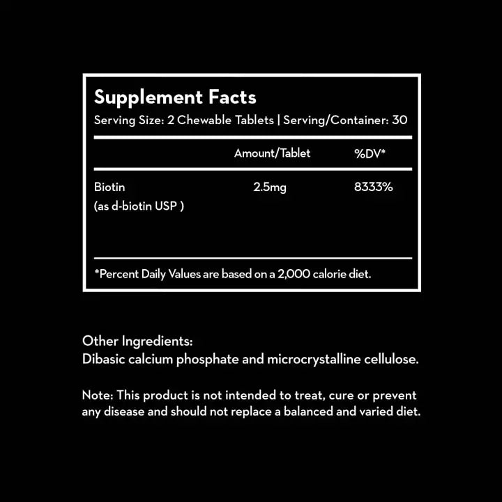 Versus Super Biotin Chewable Tablets