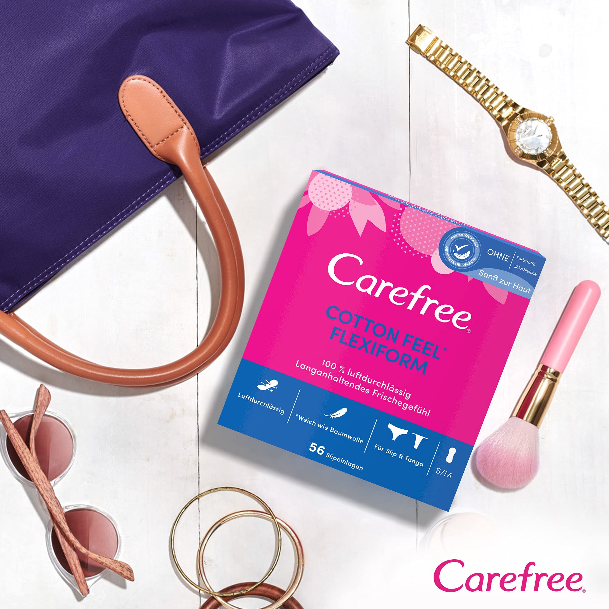 Carefree Cotton Feel Flexiform Perfume Free Pantyliner