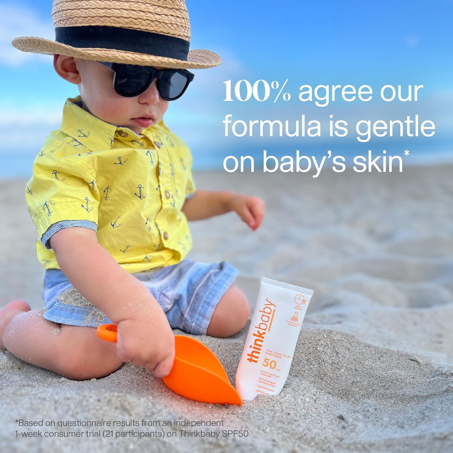 Thinksun Thinkbaby Zinc Oxide 20% Mineral Sunscreen SPF 50+