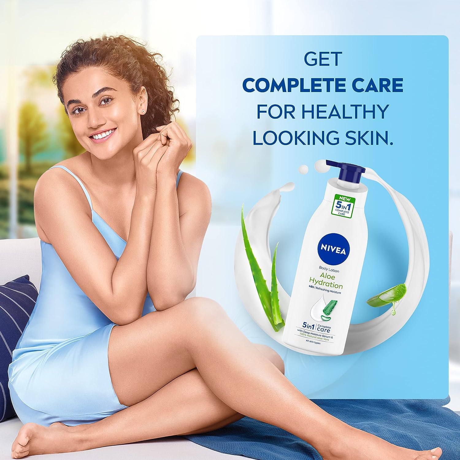 Nivea Aloe Express Hydrating Aloe Idratante 5-in-One Complete Care Body Lotion