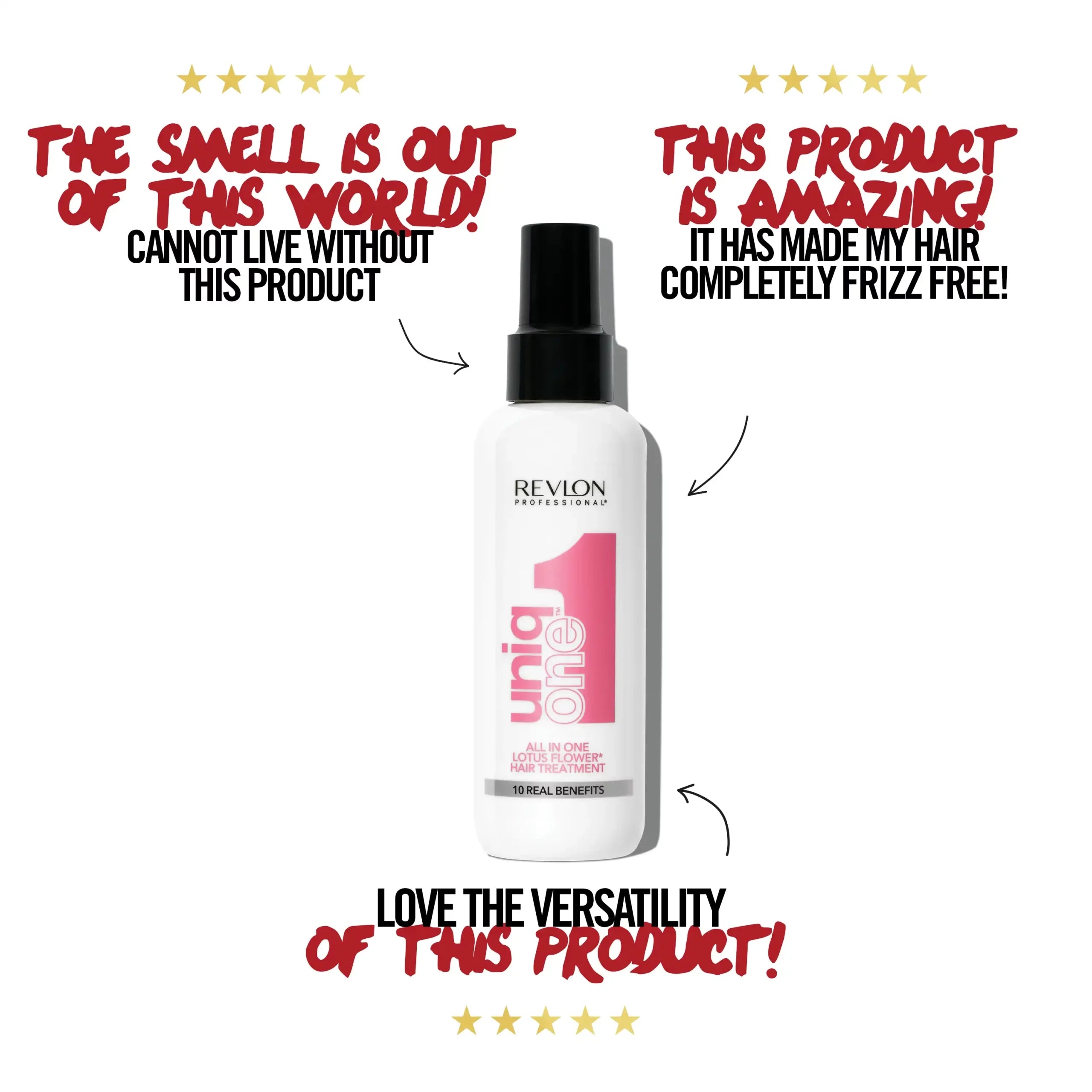 UniqONE™ Repair Hair Spray Leave-In Treatment - 150ml - "All-in-One" 10 Benefits Hair Serum - Lotus Fragrance