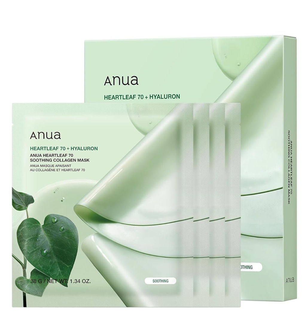 Anua Heartleaf 70 Soothing Collagen Mask - 4 sheets