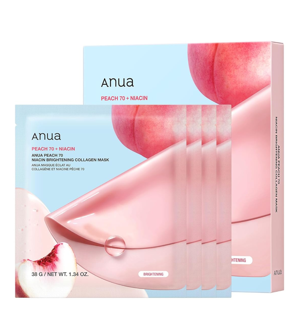 Anua Peach 70+ Niacin Brightening Collagen Mask - 4 sheets