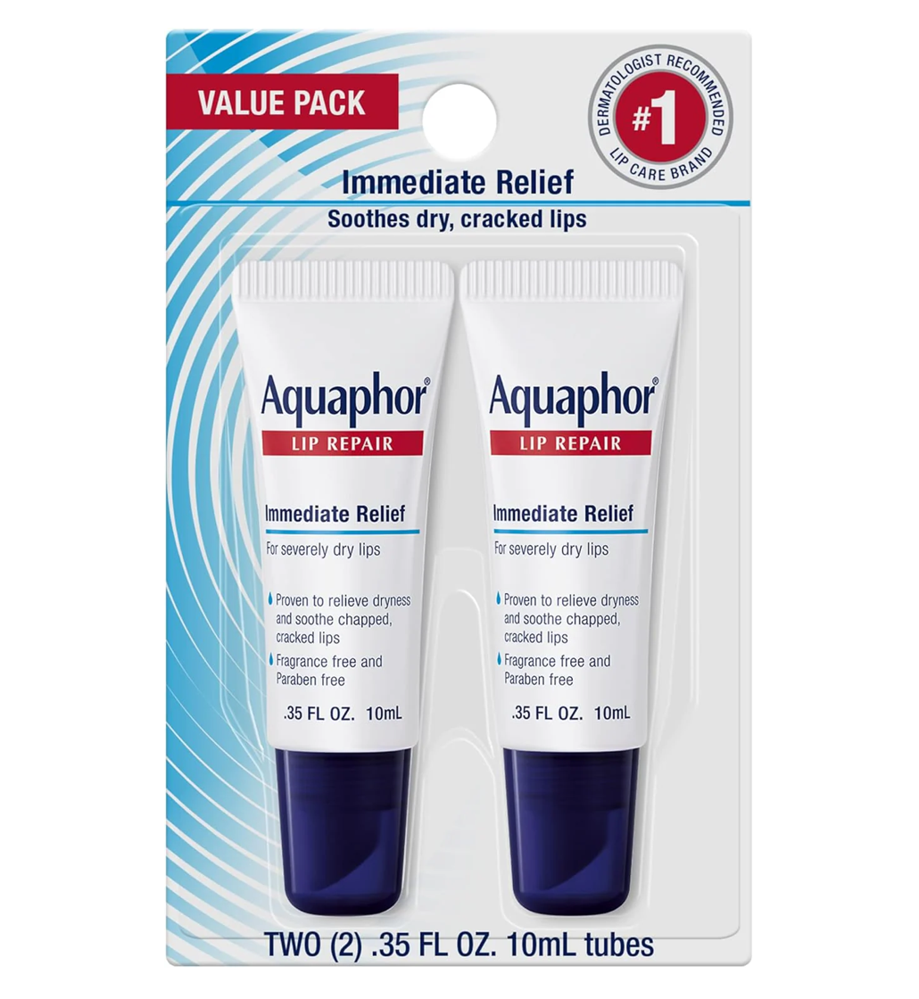 Aquaphor Lip Repair Immediate Relief 2 Tubes Fragrance Free
