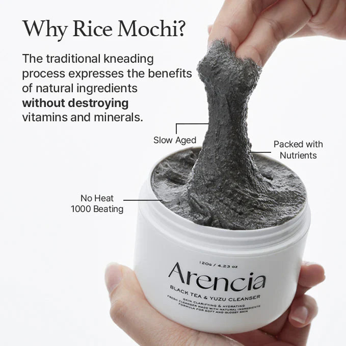 Arencia Black Tea & Yuzu Rice Mochi Cleanser