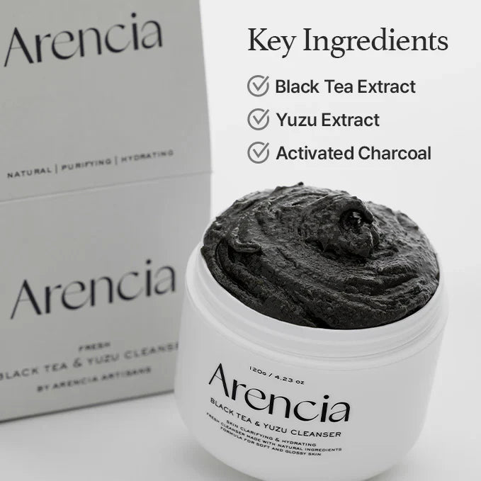 Arencia Black Tea & Yuzu Rice Mochi Cleanser