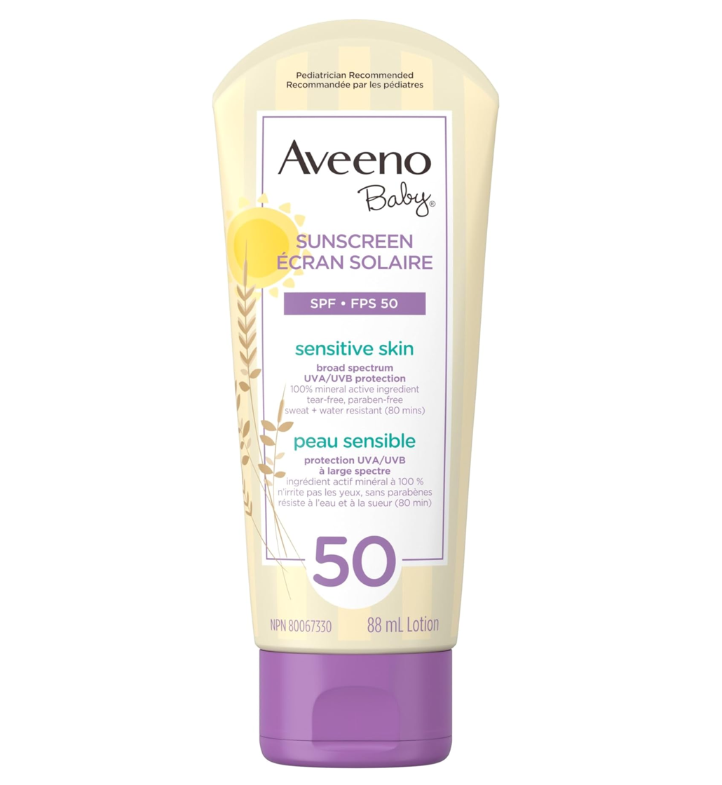 Aveeno Baby Continuous Protection Sensitive Skin Sunscreen SPF 50