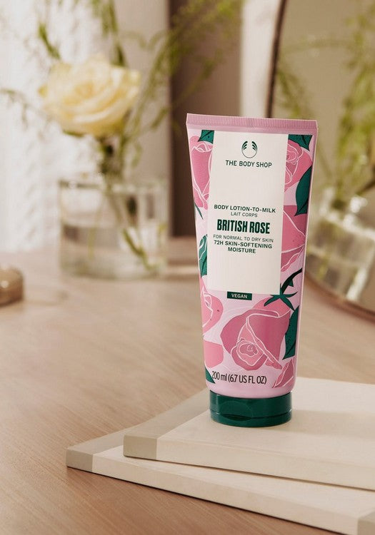 The Body Shop Body Lotion-to-Milk British Rose