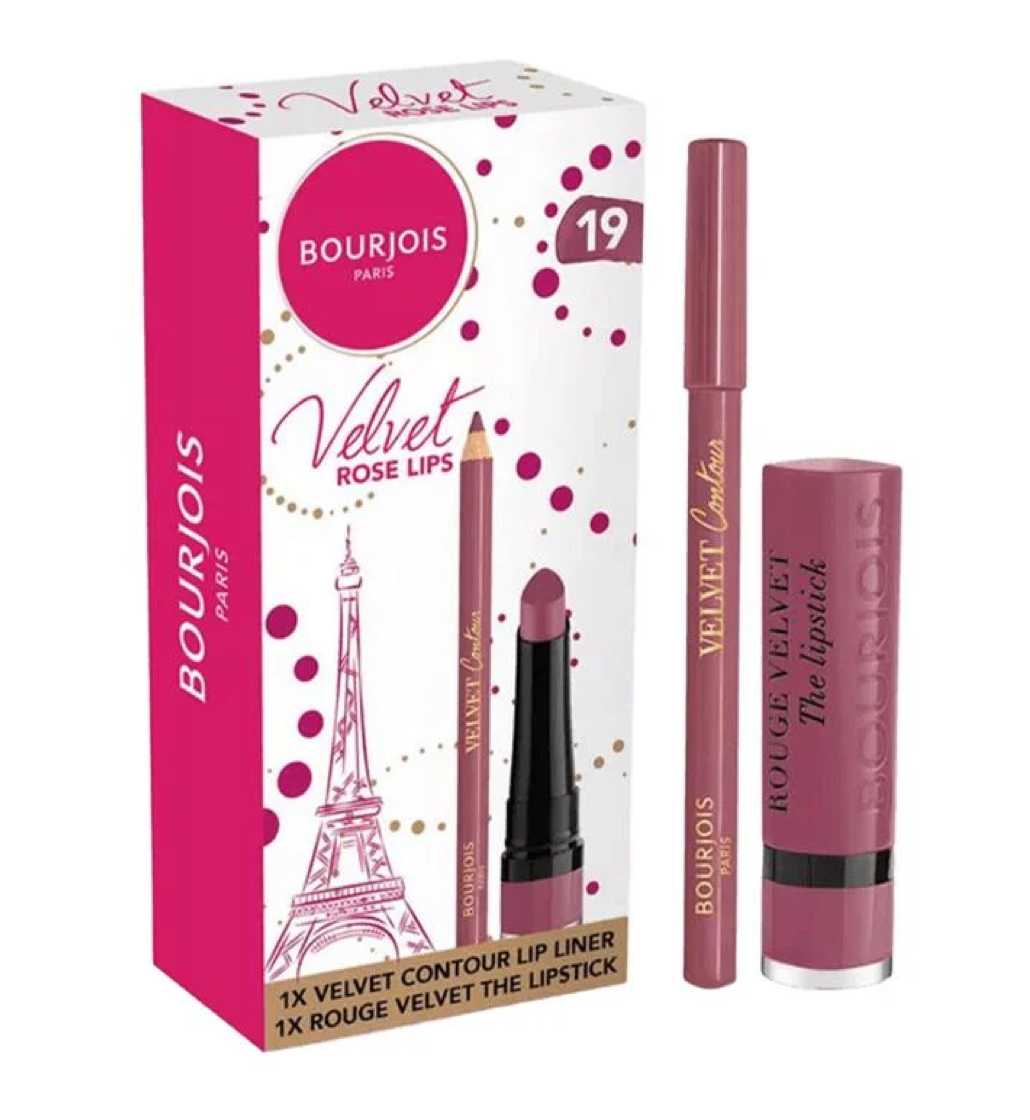 Bourjois Velvet Rose Lips Contour Lip Liner & Rough Velvet Lipstick