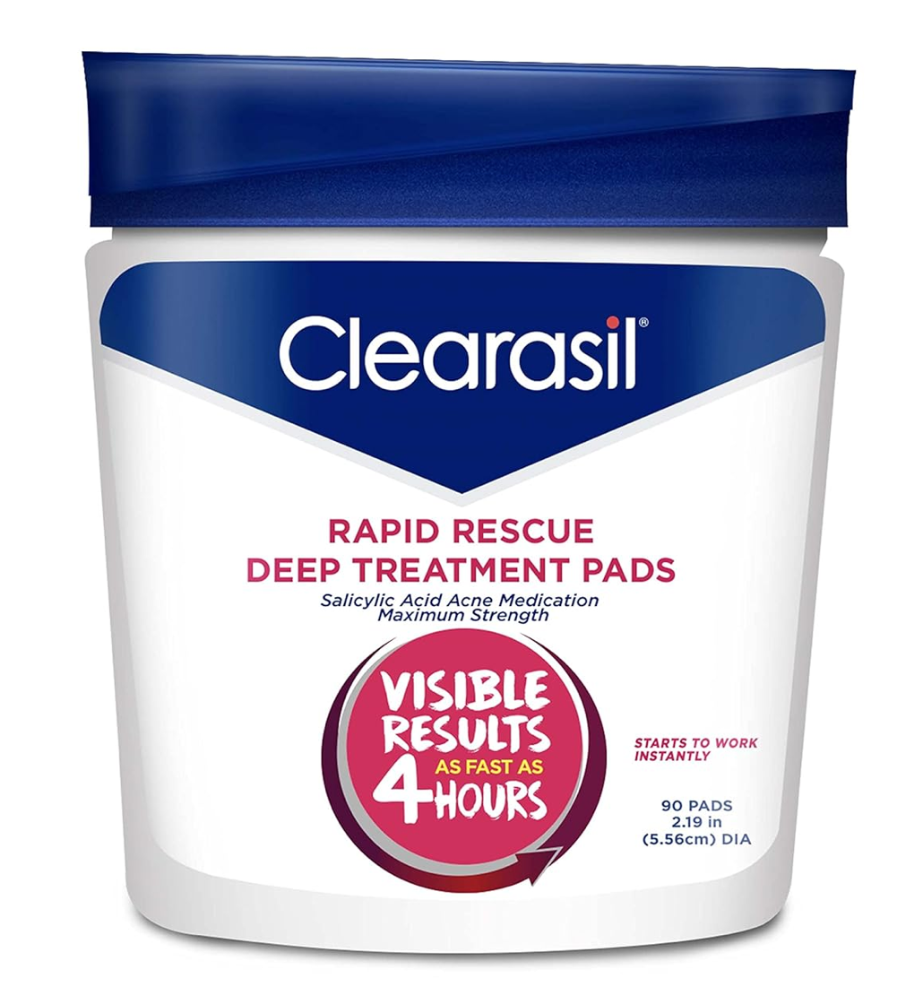 Clearasil Salicylic Acid Rapid Rescue Deep Treatment Acne Pad