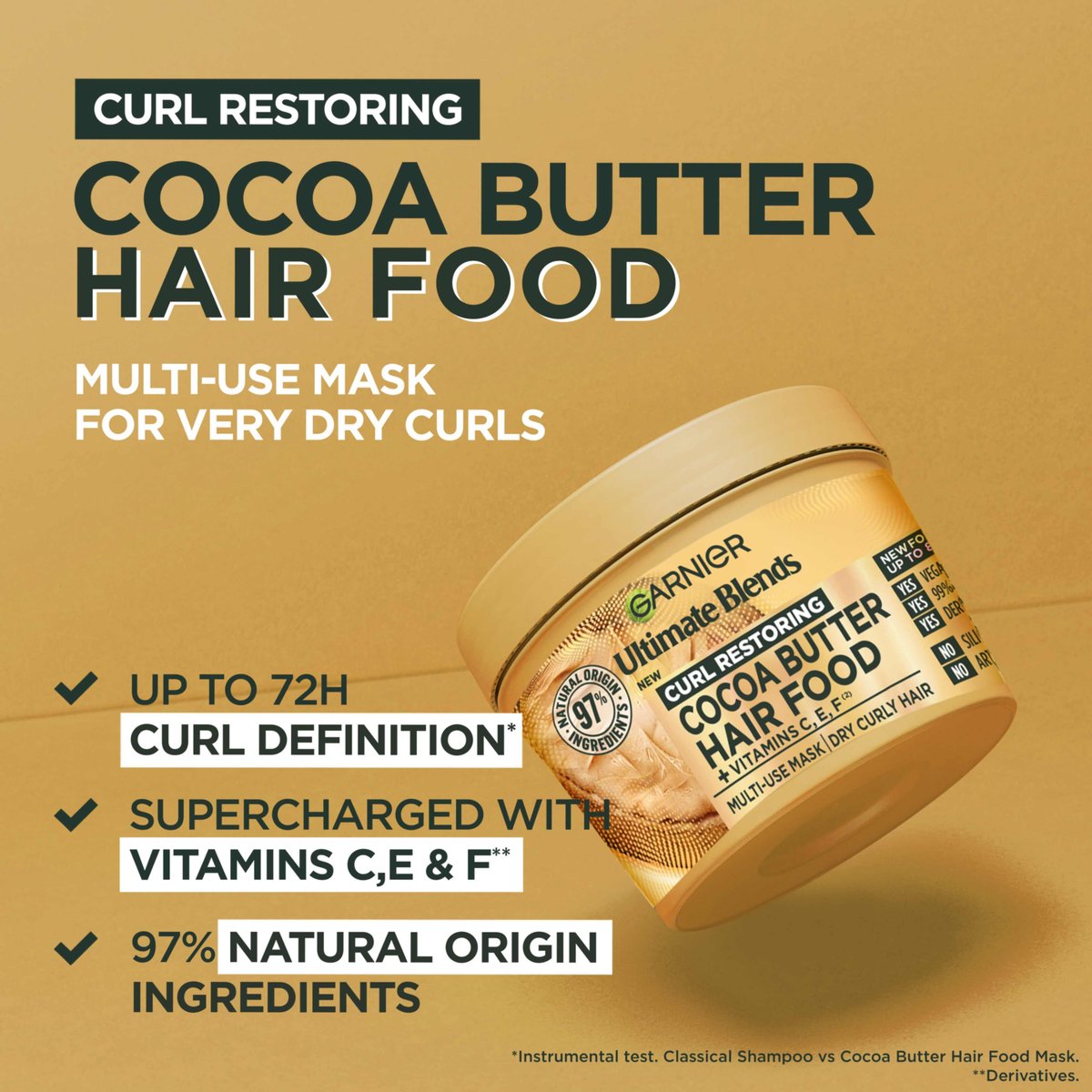 Garnier Ultimate Blends Cocoa Butter 3-in-1 Hair Food