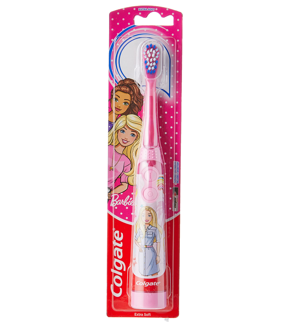 Colgate Kids Barbie Battery Toothbrush 3+ - Pink