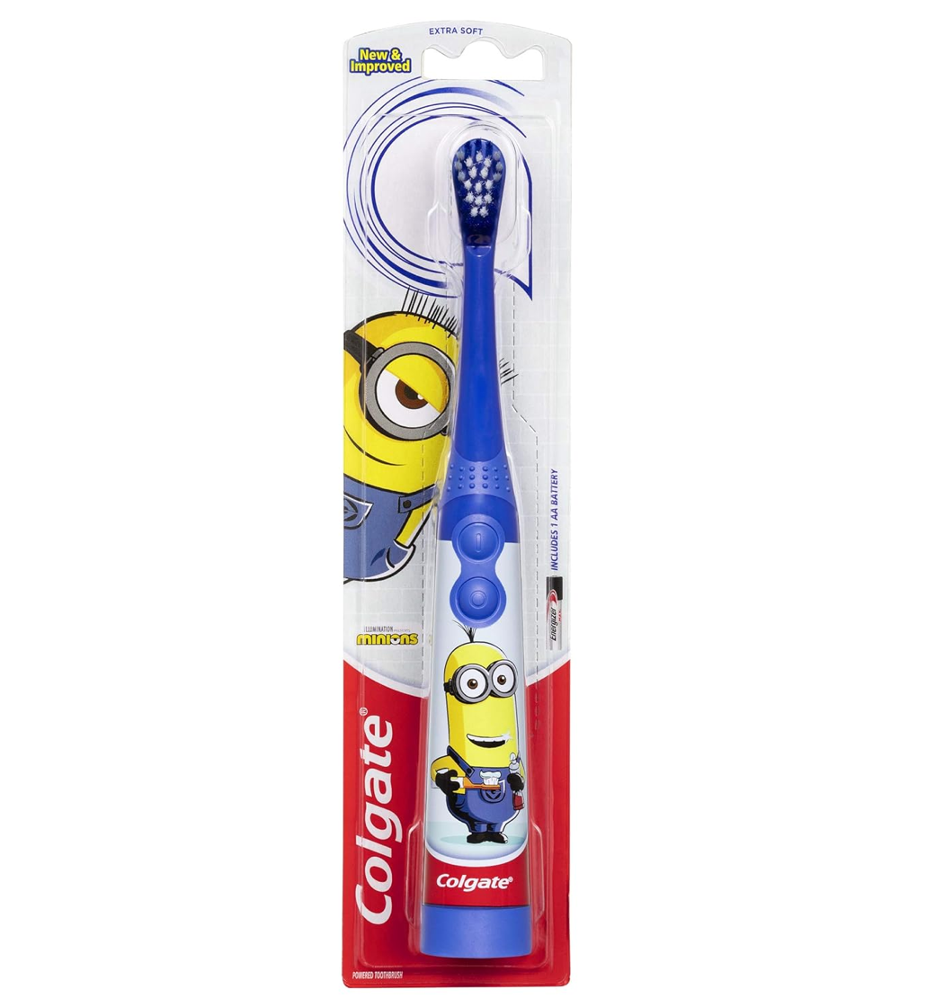 Colgate Kids Minions Battery Toothbrush 3+ - Blue