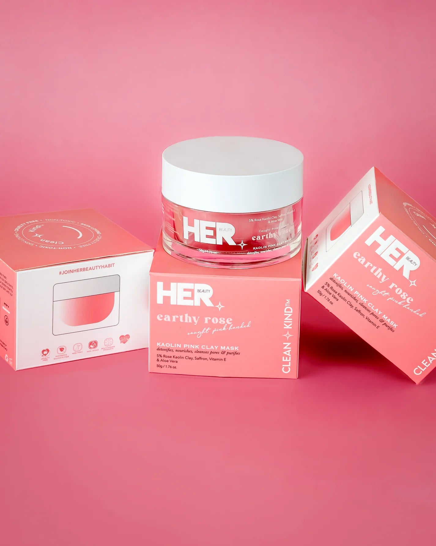 Her Beauty Earthy Rose Kaolin Pink Clay Mask