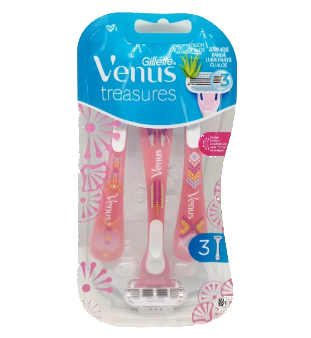 Gillette Venus Treasures Pink Women Razor Touch of Aloe - 3s