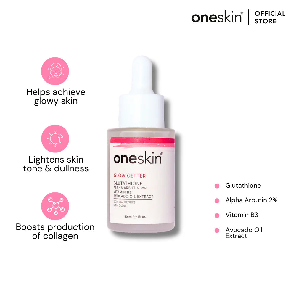 OneSkin Glow Getter Glutathione Alpha Arbutin 2%, Vitamin B3, Avocado Oil Extract