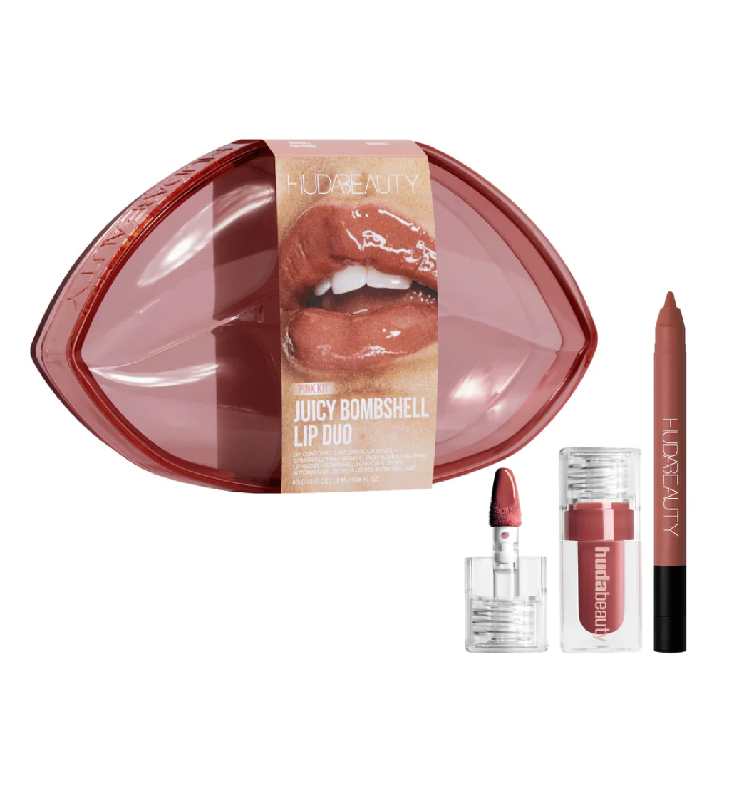 Huda Beauty Juicy Bombshell Lip Gloss + Liner Set