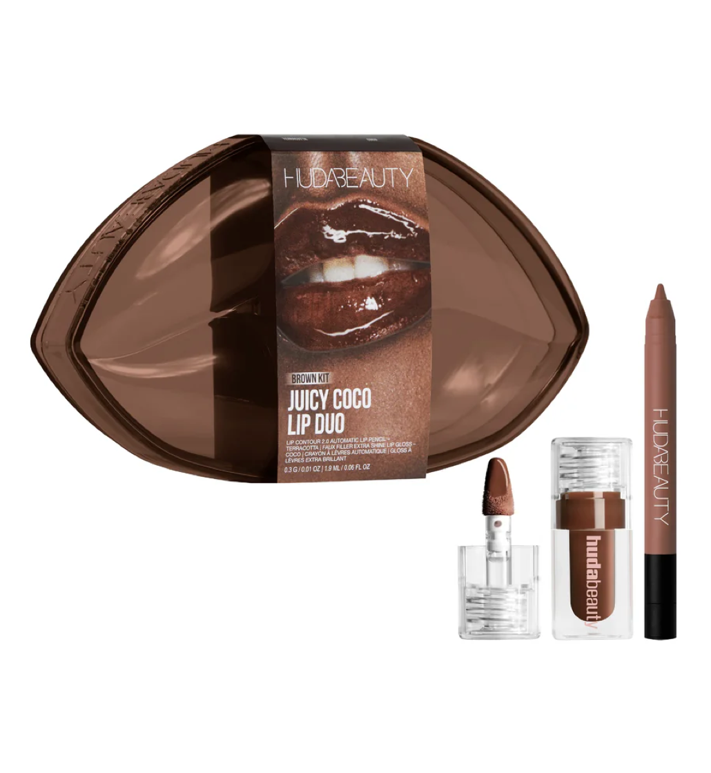 Huda Beauty Juicy Coco Lip Gloss + Liner Set