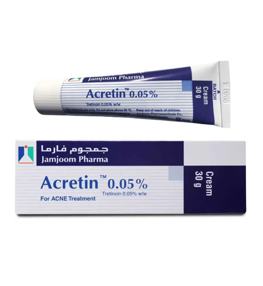 Jamjoom Pharma Acretin 0.05% Cream for Acne Treatment