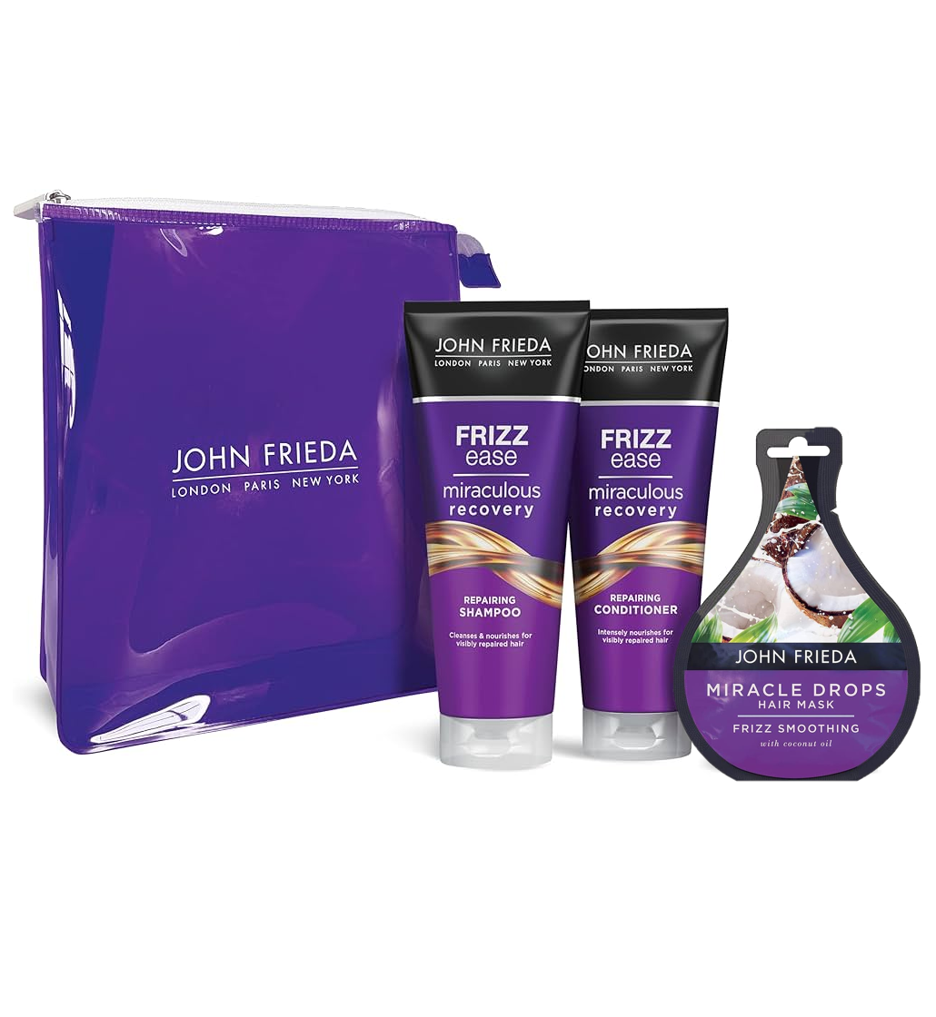 John Frieda Frizz Ease Miraculous Recovery Gift Set - Shampoo, Conditioner & Miracle Drops