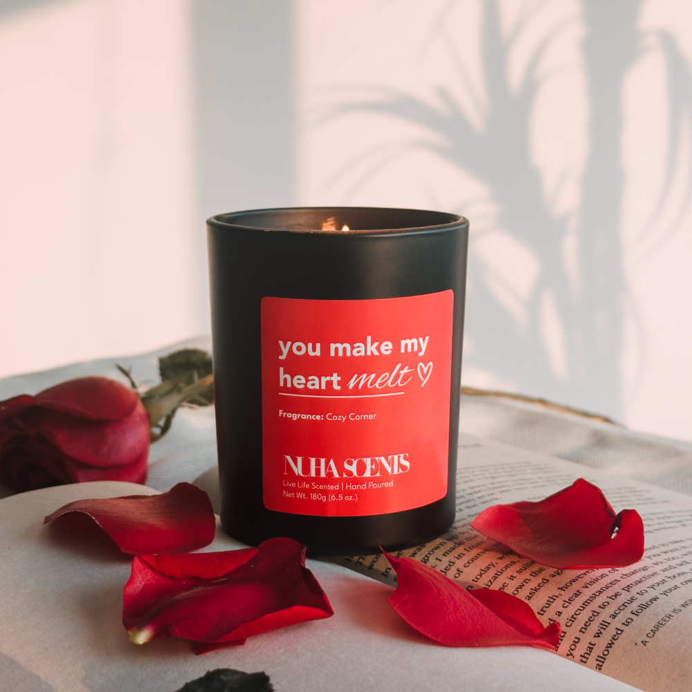 Nuha Scents Limited Edition Valentine's Day Scented Candle - Cozy Corner