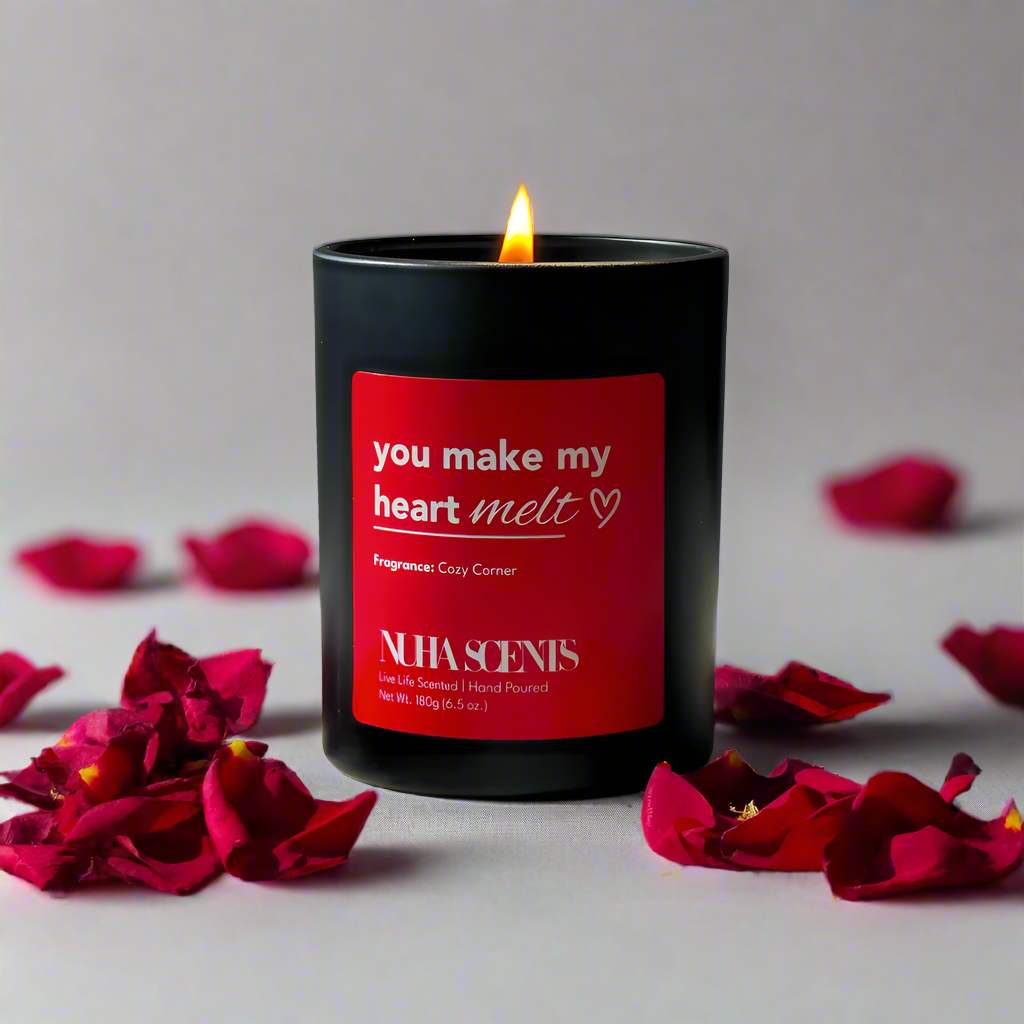 Nuha Scents Limited Edition Valentine's Day Scented Candle - Cozy Corner