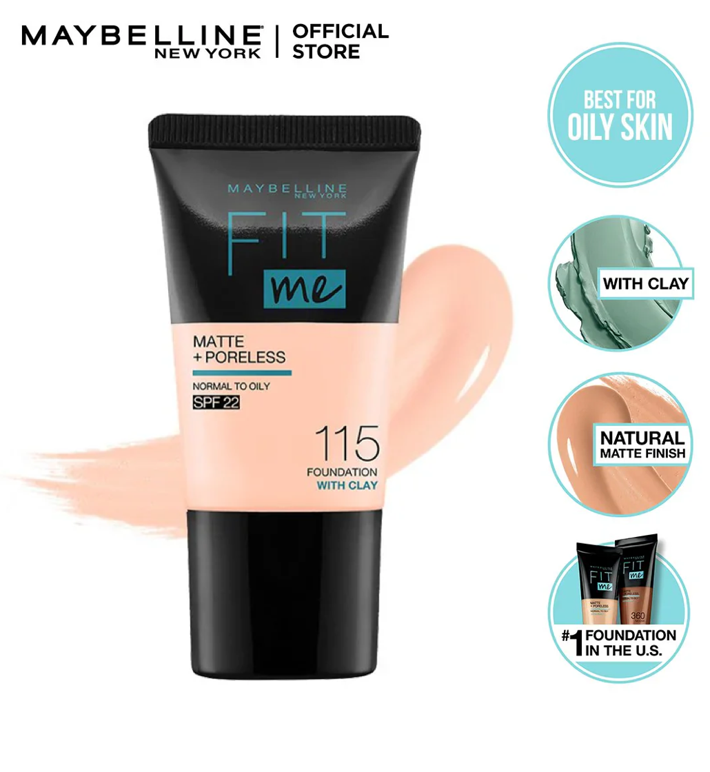 Maybelline Fit Me Matte + Poreless 16H Mini Foundation SPF 22 - 115 Ivory
