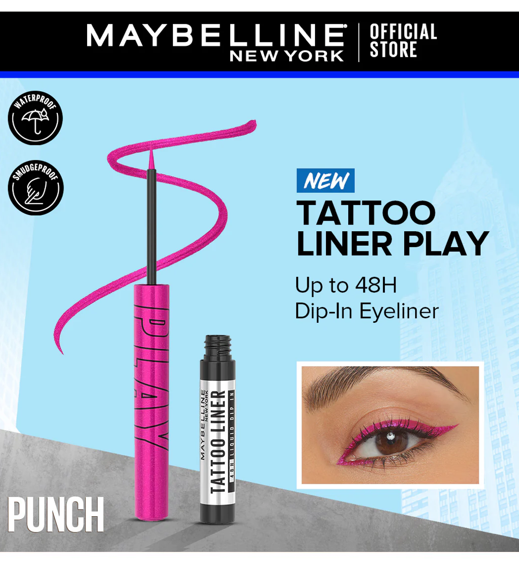 Maybelline New York Tattoo Liner Play Liquid Eyeliner - Punch