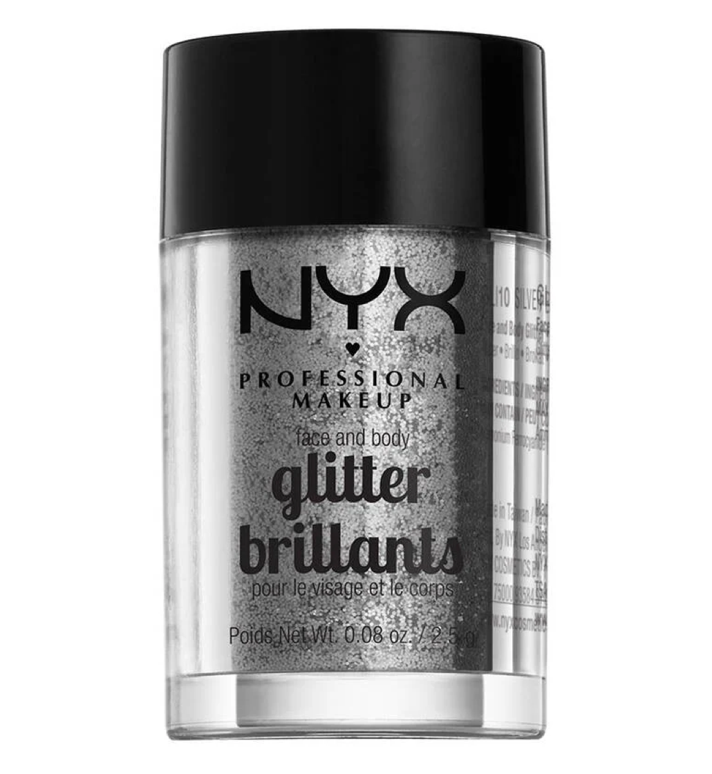 NYX Professional Makeup Loose Face & Body Glitter - GLI10 Silver
