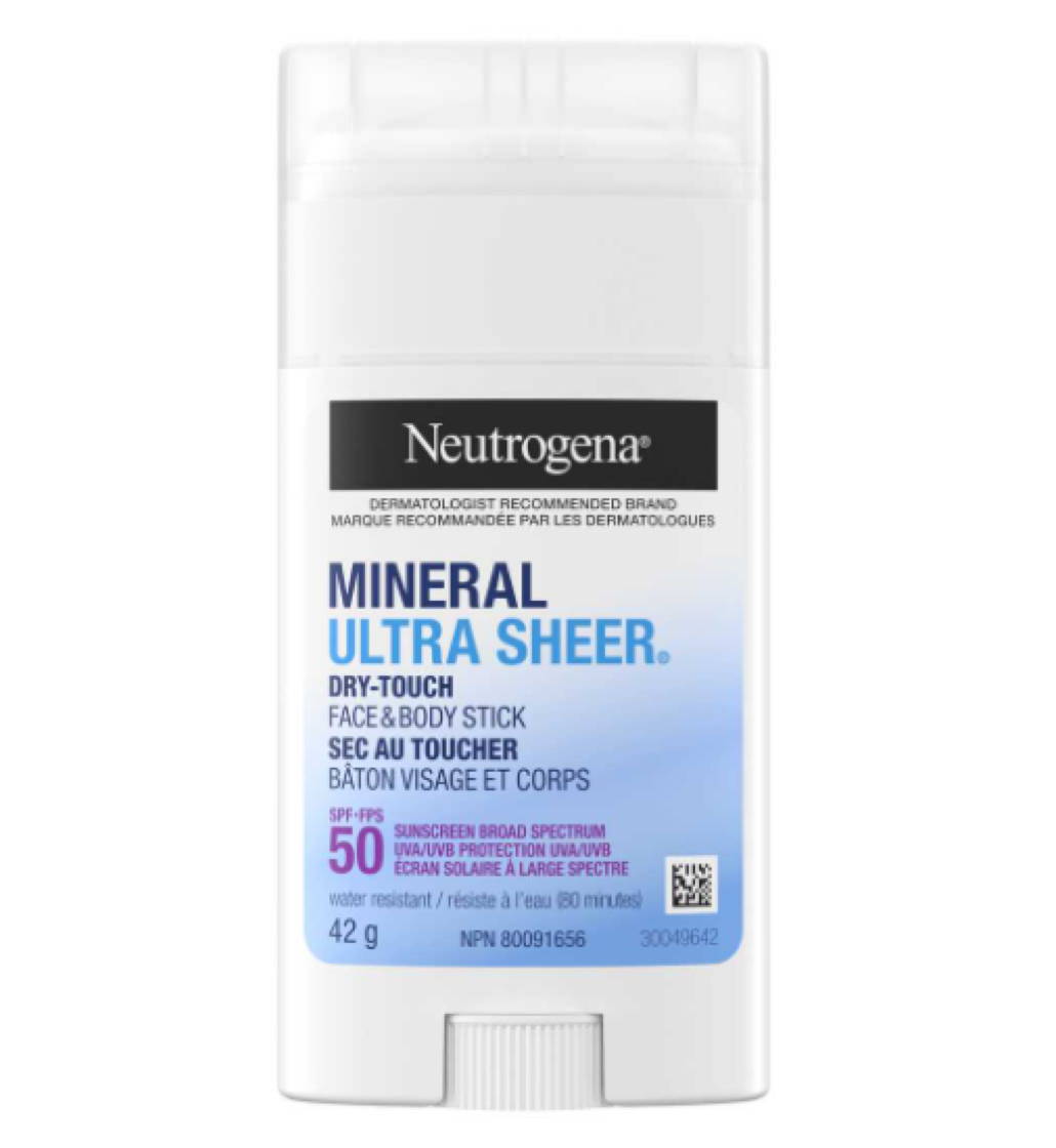 Neutrogena Ultra Sheer® Face & Body Mineral Sunscreen Stick SPF 50