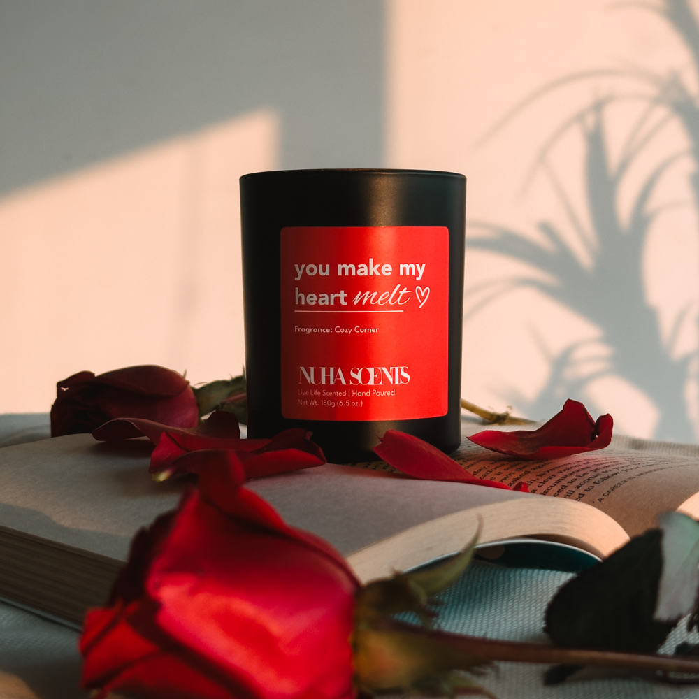 Nuha Scents Limited Edition Valentine's Day Scented Candle - Cozy Corner