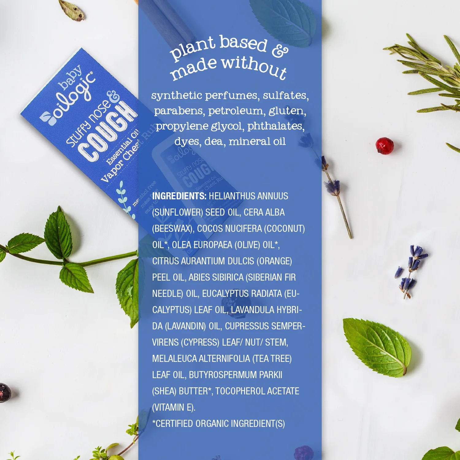 Oilogic Baby Stuffy Nose & Cough Essential Oil Vapor Chest Rub