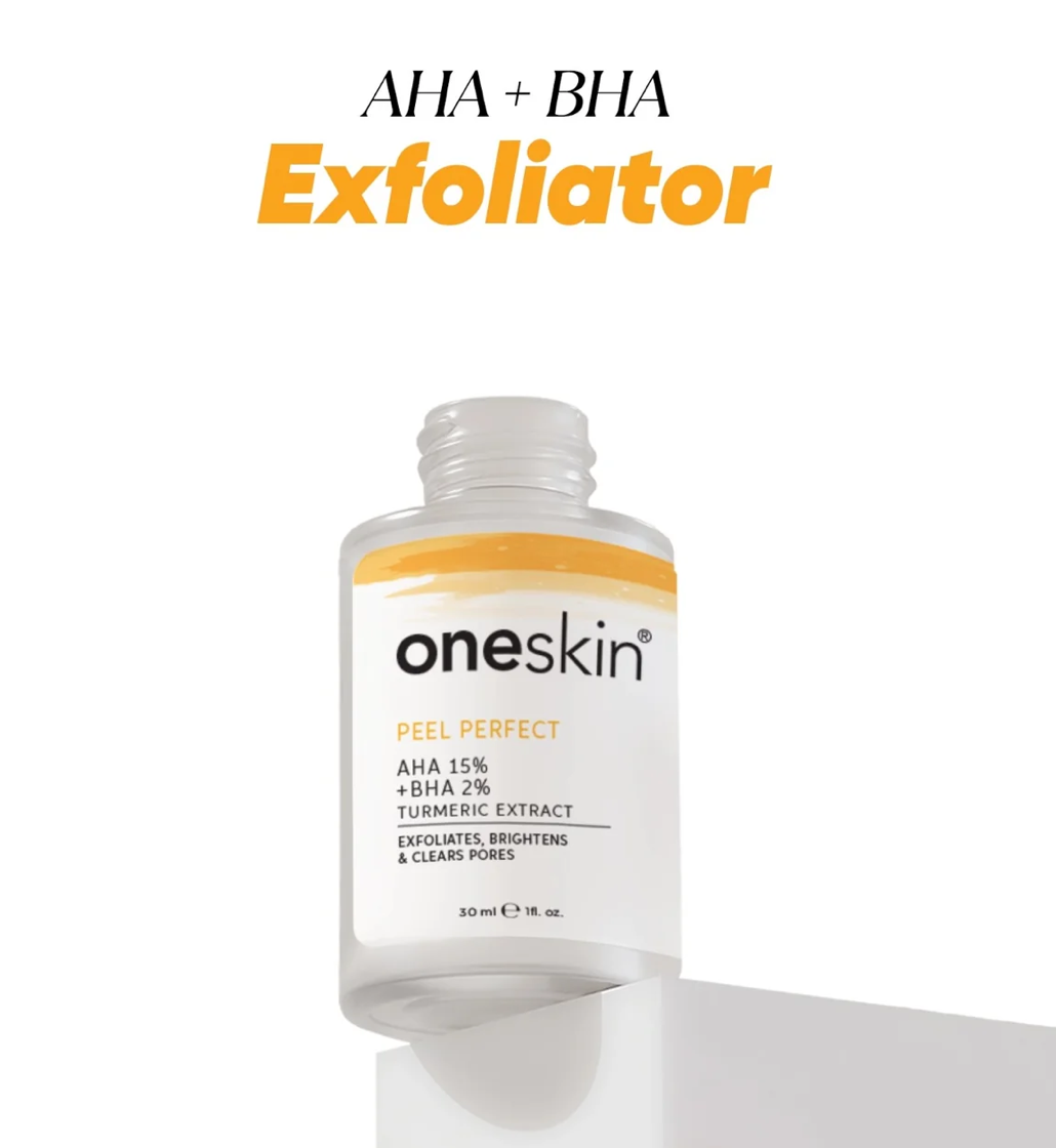 OneSkin Peel Perfect AHA 15% + BHA 2% Turmeric Extract