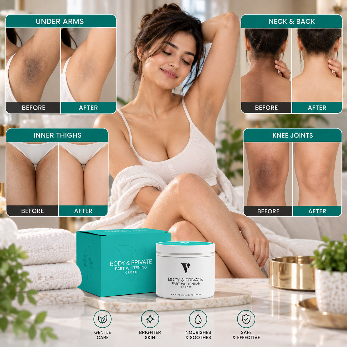 VCare Natural Private Body Part Whitening Cream