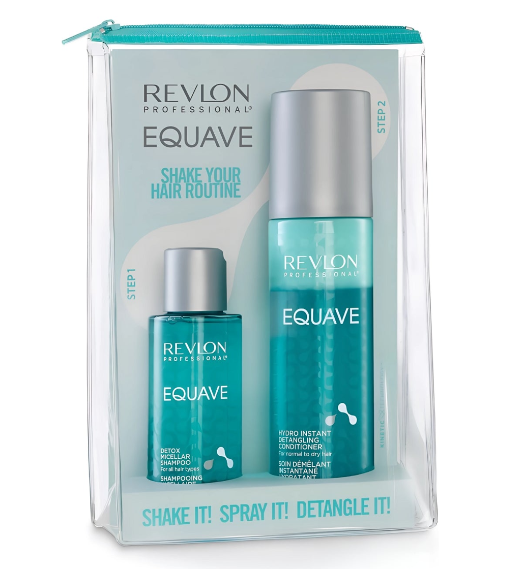 Revlon Professional Equave™ Hydro Care Set: Deep Cleansing Detox Micellar Shampoo + Instant Detangling Conditioner