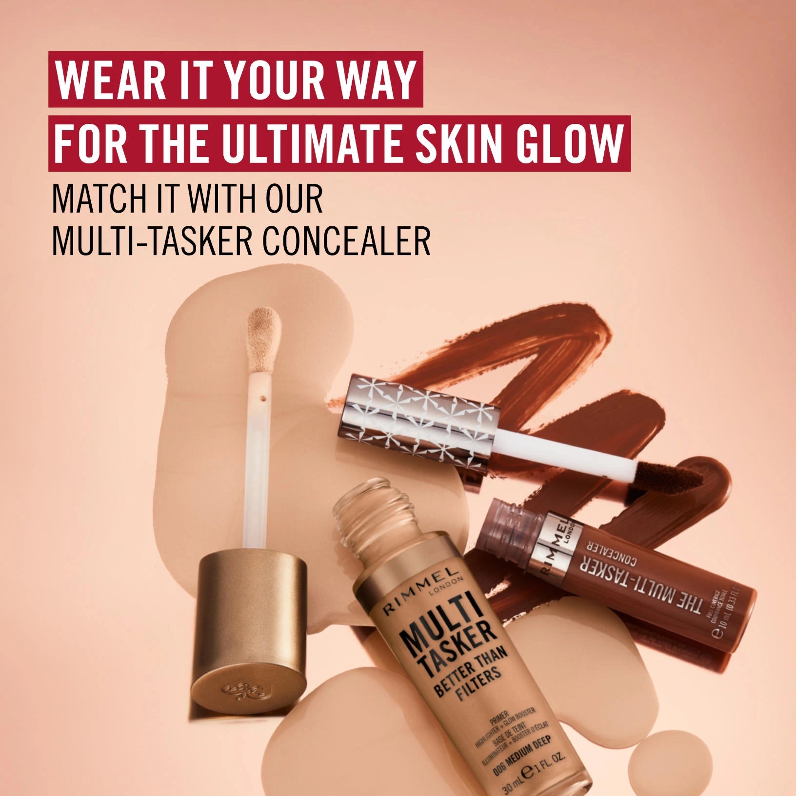 Rimmel London Multi Tasker Better Than Filters Primer, Highlighter + Glow Booster