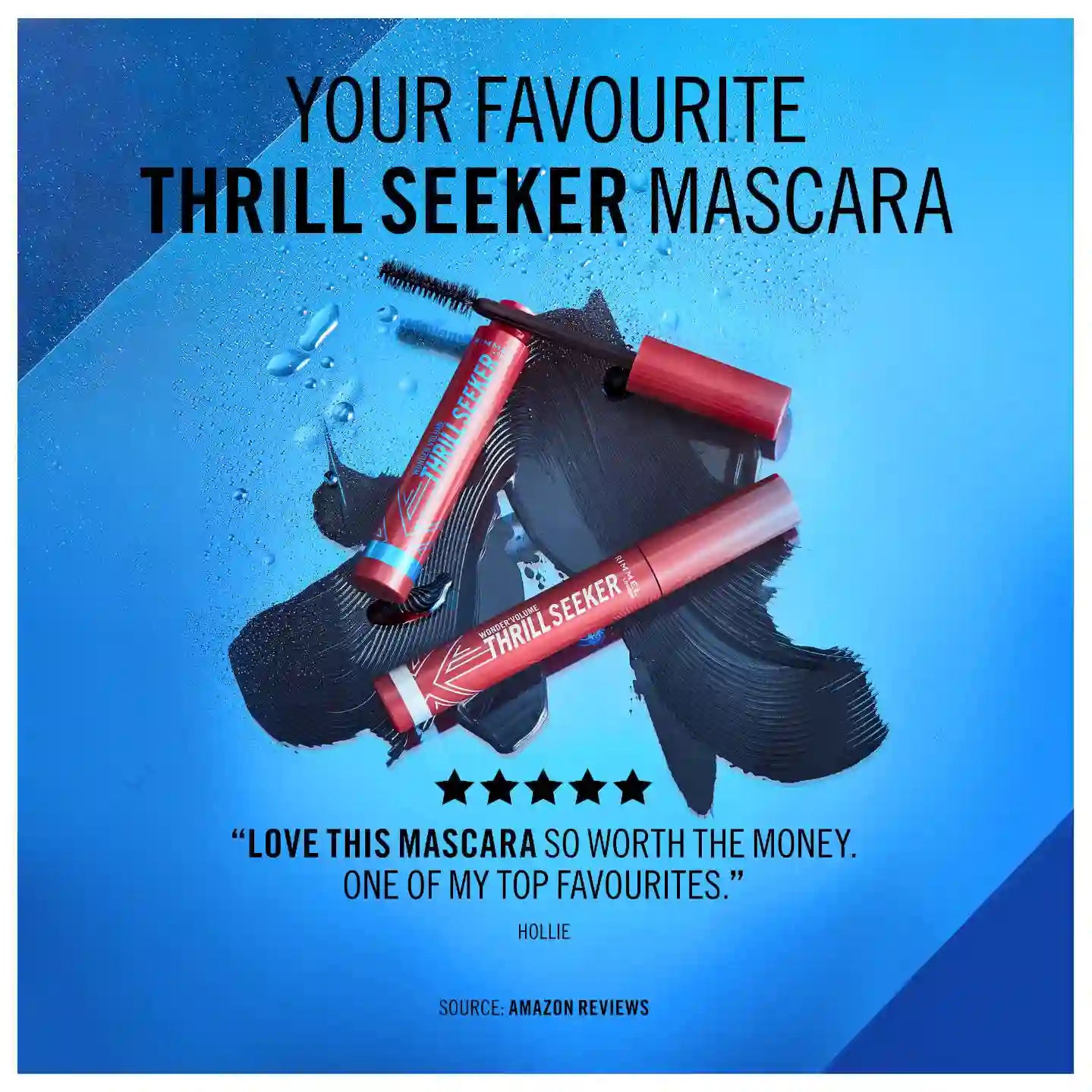 Rimmel London Wonder Volume Thrill Seeker Mascara Waterproof - Black