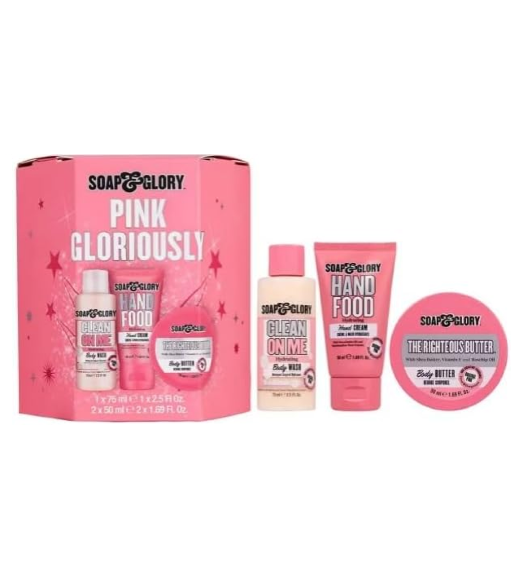 Soap & Glory Pink Gloriously 3 Piece Gift Set